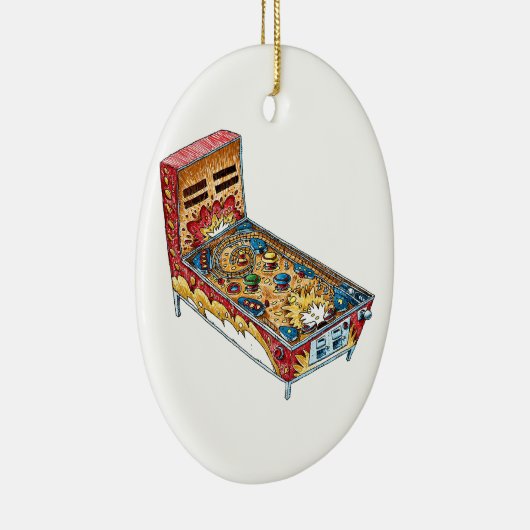 Pinball Keramisch Ornament (Rechts)