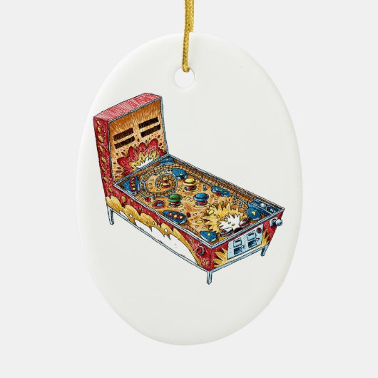 Pinball Keramisch Ornament (Voorkant)