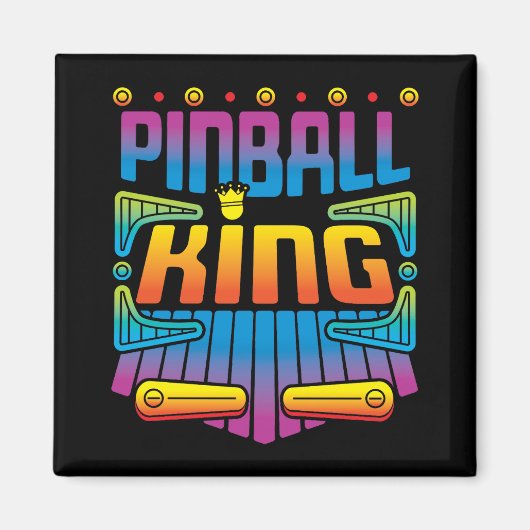 Pinball King Arcade Speler Magneet (Voorkant)