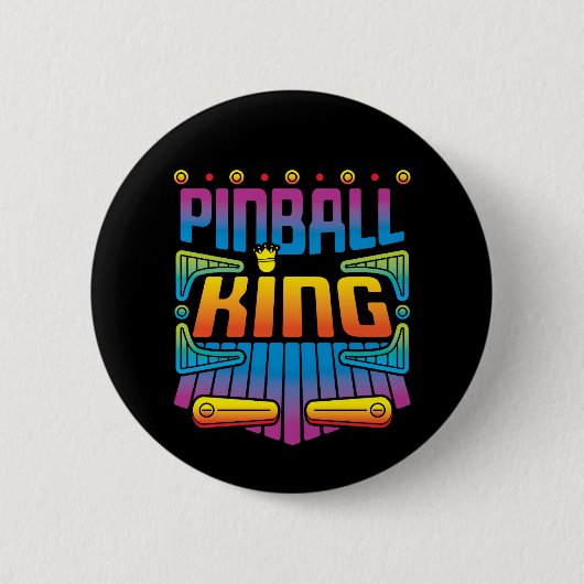 Pinball King Arcade Speler Ronde Button 5,7 Cm (Voorkant)