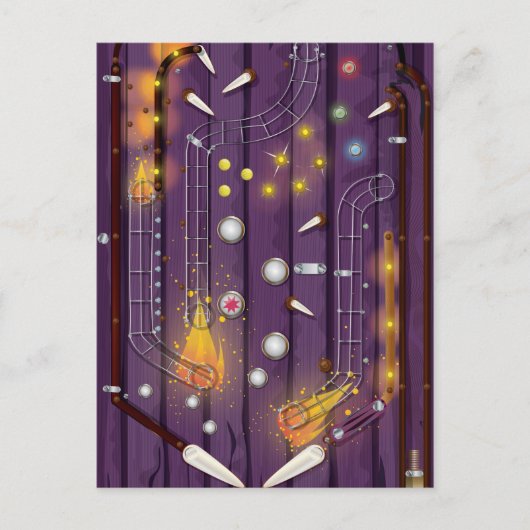 Pinball-machine Briefkaart (Voorkant)