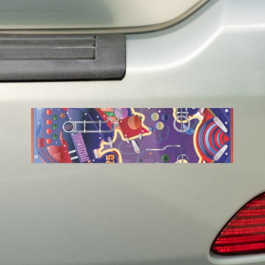 Pinball-machine Bumpersticker (Op auto)