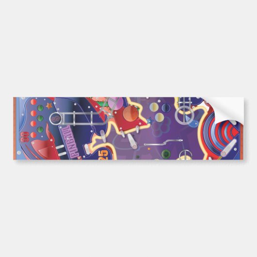 Pinball-machine Bumpersticker (Voorkant)