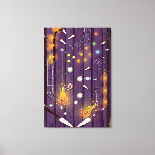 Pinball-machine Canvas Afdruk (Voorkant)