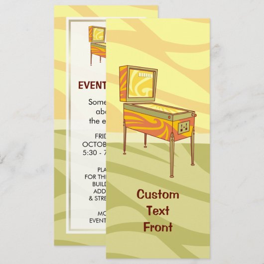 Pinball-machine Kaart (Voorkant / Achterkant)