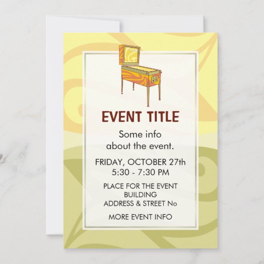 Pinball-machine Kaart (Achterkant)