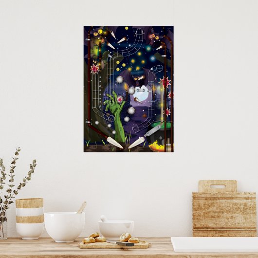 Pinball-machine Poster (Keuken)