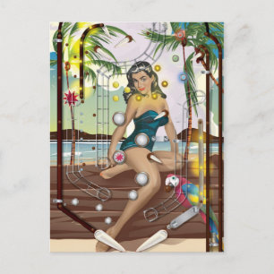 Pinball Machine-spel Briefkaart