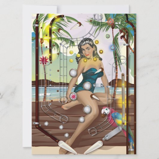 Pinball Machine-spel Kaart (Voorkant)