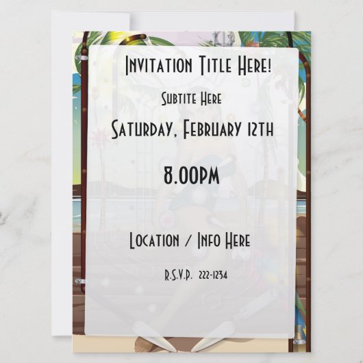 Pinball Machine-spel Kaart (Achterkant)