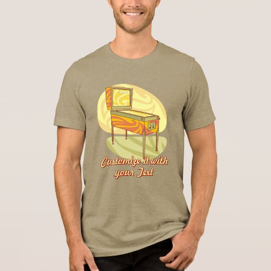 Pinball-machine Tri-Blend Shirt (Voorkant)