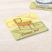 Pinball machine vierkant papier onderzetter (Schuin)