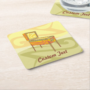 Pinball machine vierkant papier onderzetter