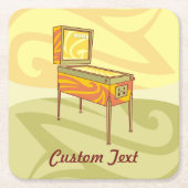 Pinball machine vierkant papier onderzetter (Voorkant)