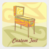 Pinball machine vierkante sticker (Voorkant)