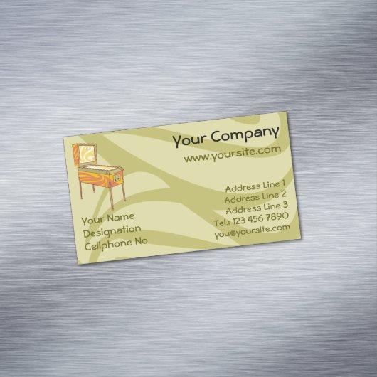 Pinball-machine Visitekaartje Magneet (Voorbeeld)