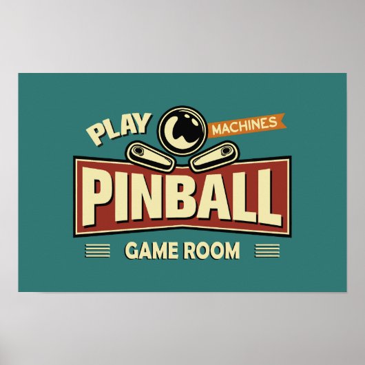 Pinball Machines Game Room Poster #17 (Voorkant)