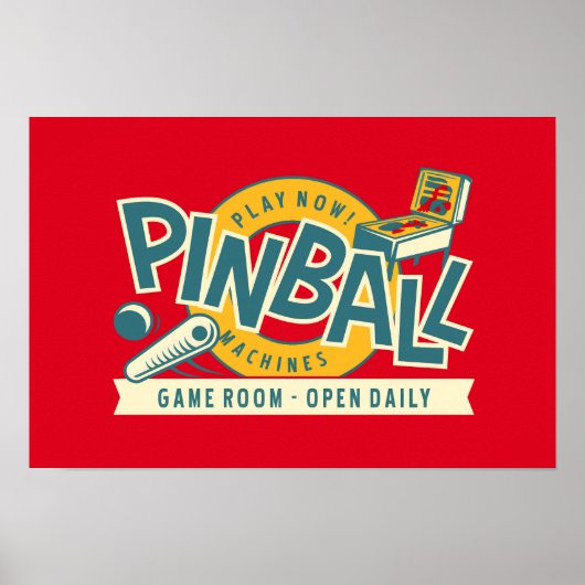 Pinball Machines Game Room Poster #18 (Voorkant)