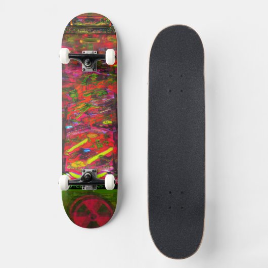 Pinball "Nuclear Meltdown" Persoonlijk Skateboard (Voorkant)