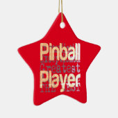 Pinball Player Extraordinaire Keramisch Ornament (Rechts)