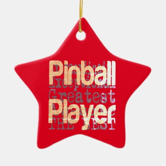 Pinball Player Extraordinaire Keramisch Ornament (Voorkant)