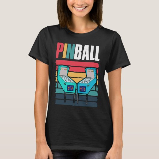 Pinball Retro  multiball Pinball Machine AR T-shirt (Voorkant)