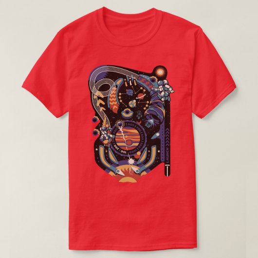 Pinball Space Machine Licht door Tobe Fonseca T-shirt (Design voorkant)