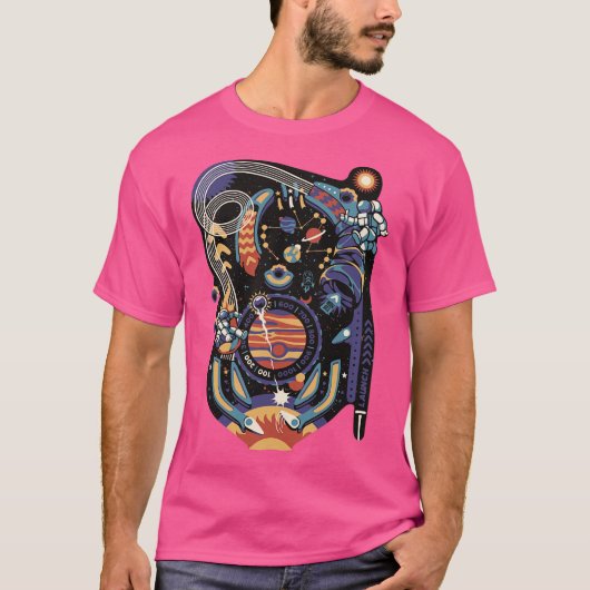 Pinball Space Machine Licht van Tobe Fonseca T-shirt (Voorkant)