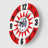 Pinball Speler Acryl Ronde Wandklok #1 (Hoek)