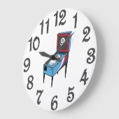 Pinball Speler Acryl Ronde Wandklok #4 (Hoek)