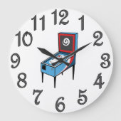Pinball Speler Acryl Ronde Wandklok #4 (Voorkant)
