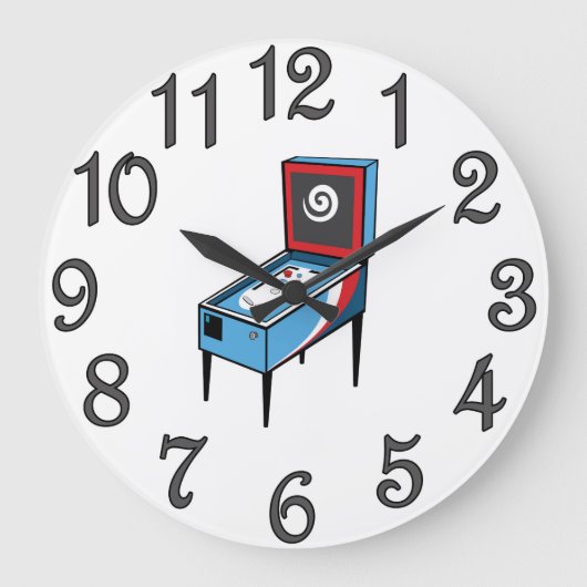 Pinball Speler Acryl Ronde Wandklok #4 (Voorkant)