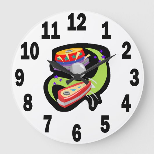 Pinball Speler Acryl Ronde Wandklok #6 (Voorkant)