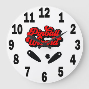 Pinball Speler Acryl Ronde Wandklok #8