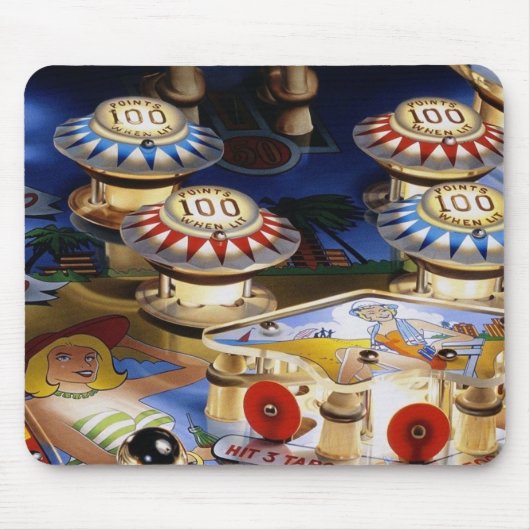 Pinball speler Non Slip Mousepad #24 Muismat (Voorkant)