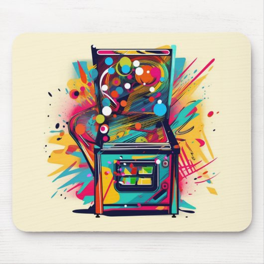 Pinball speler Non Slip Mousepad #25 Muismat (Voorkant)