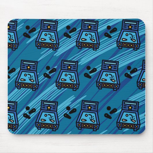 Pinball speler Non Slip Mousepad #2-4 Muismat (Voorkant)