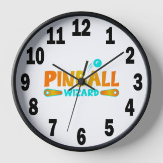 Pinball Speler Wandklok met Houten Lijst #9