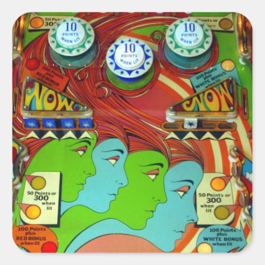 Pinball Wizard II Vierkante Sticker (Voorkant)