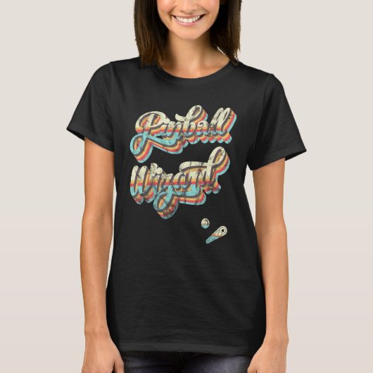 Pinball Wizard Old Classic Retro School Game T-shirt (Voorkant)
