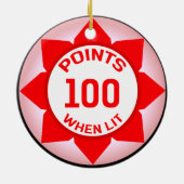 Pinbalmachine 10 punten bij uitstek keramisch ornament (Achterkant)