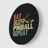 Pinbalmachine Arcade Retro Eat Sleep Grote Klok (Hoek)