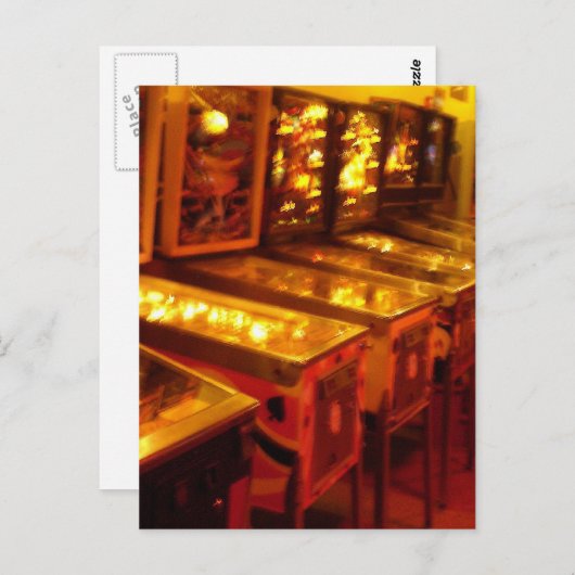 Pinbalmachines Briefkaart (Voorkant / Achterkant)