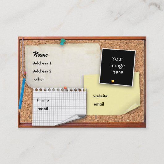  Pinboard Visitekaartje (Voorkant)