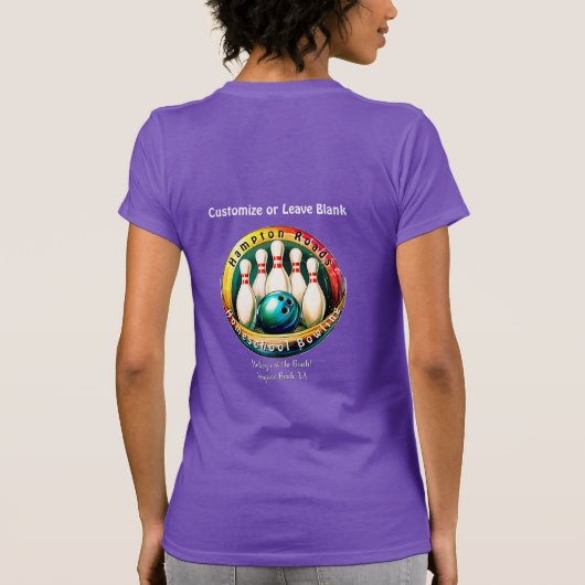 PINBOY'S Witte Letter Slim Fit T-shirt voor vrouwe (Achterkant)