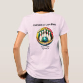 PINBOY's ZWARTE Letter Vrouwen Basic T-shirt (Achterkant)