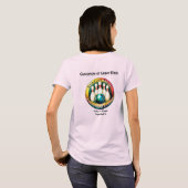 PINBOY's ZWARTE Letter Vrouwen Basic T-shirt (Achterkant volledig)