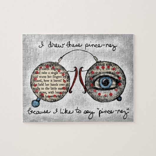 Pince-Nez Jigzaag Puzzle Legpuzzel (Horizontaal)