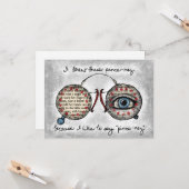 Pince-Nez Wenskaart Kaart (Voorkant / Achterkant in situ)