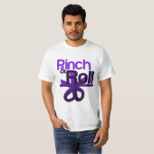 Pinch and Roll voor Testiculaire Kanker Awareness T-shirt (Voorkant volledig)